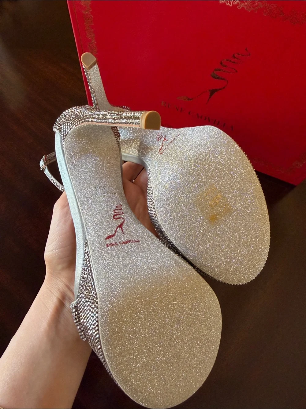 Rene Caovilla sparkling crystal